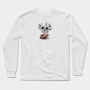 Dalmatian Puppy Dog Playing With Football Long Sleeve T-Shirt